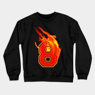 Burning Hot Sports Letter 8 Crewneck Sweatshirt